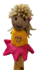 Felt Fairy Finger Puppet (Pink)